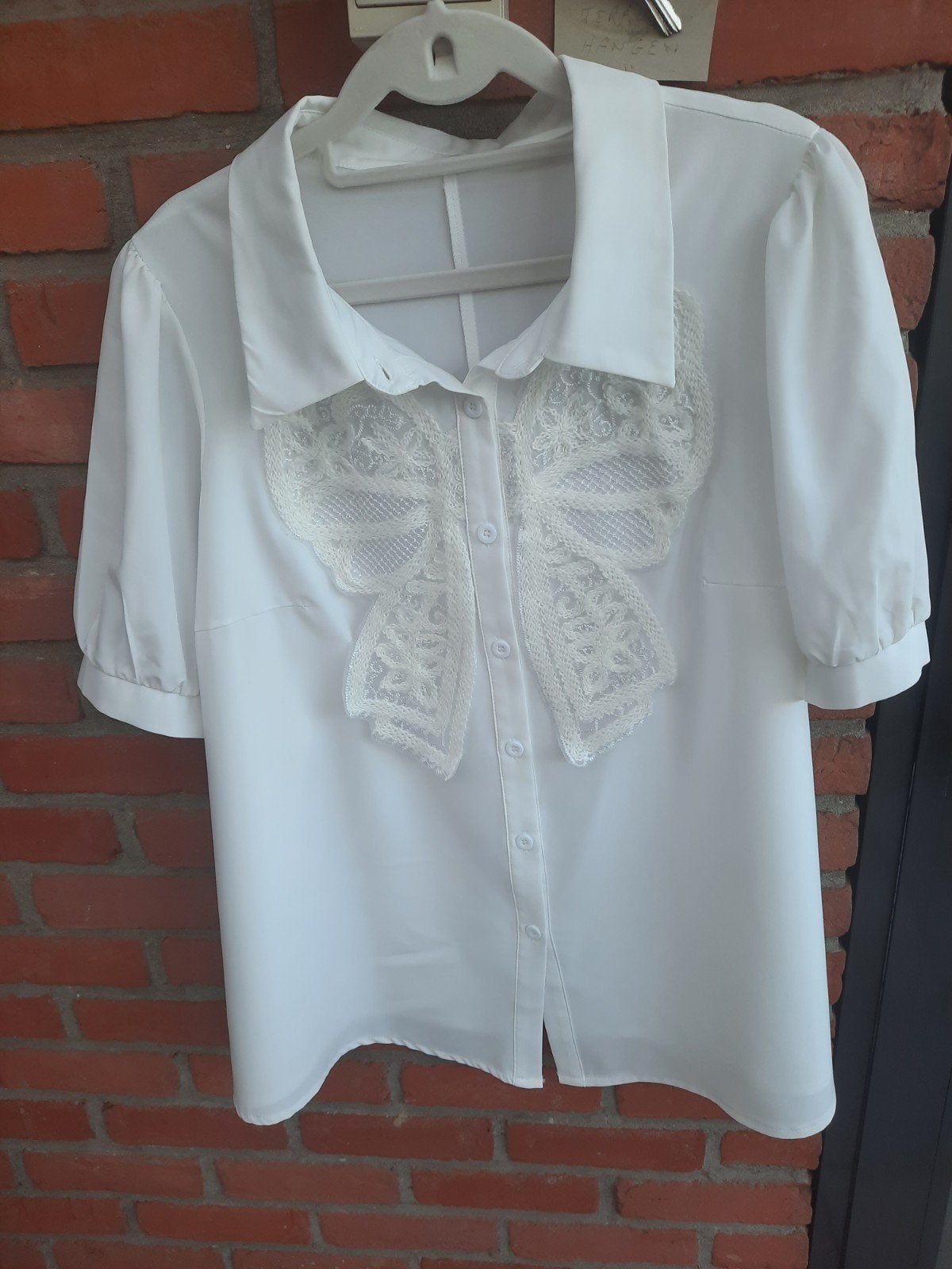 mooi wit blousje, Kleding | Dames, Ophalen, Zo goed als nieuw, Maat 46/48 (XL) of groter, Wit