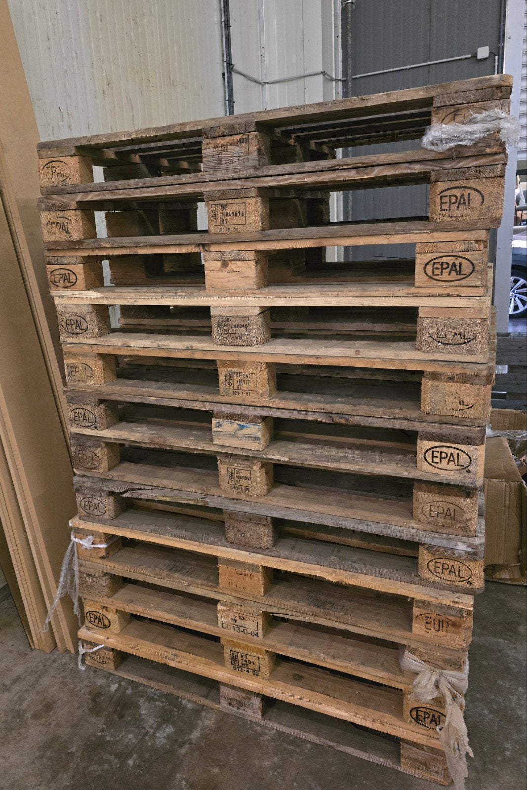 12 europallets voor 90euro, Doe-het-zelf en Bouw, Ophalen, Pallet