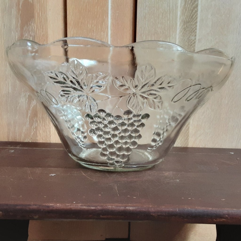 Grote zeer mooie glazen vaas / fruitschaal, D31cm H16cm, Ophalen of Verzenden, Zo goed als nieuw, Glas