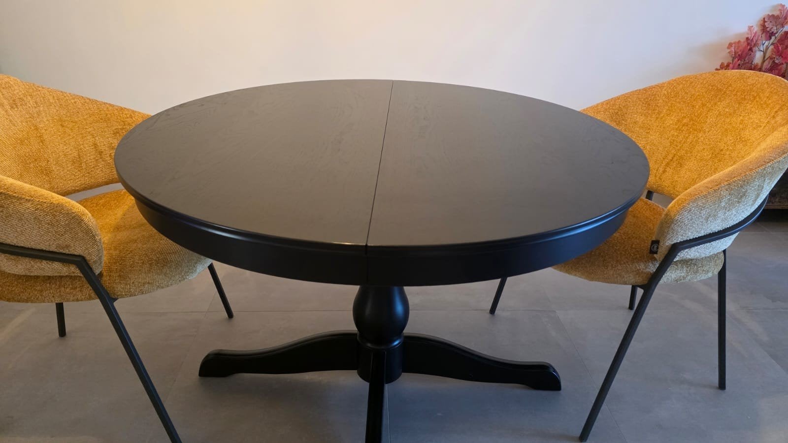 uitschuifbare tafel, Huis en Inrichting, Ophalen, Gebruikt, Rond