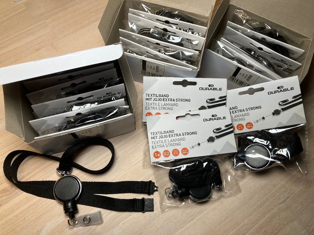 Lanyard Cordon durable 8330 noir 18 pièces NOUVEAU, Enlèvement ou Envoi, Neuf, dans son emballage, Autres types