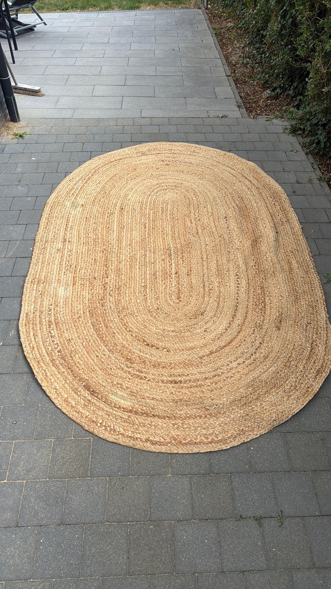 Tapis jute tissé, 200 cm ou plus, Beige, 150 à 200 cm, Enlèvement