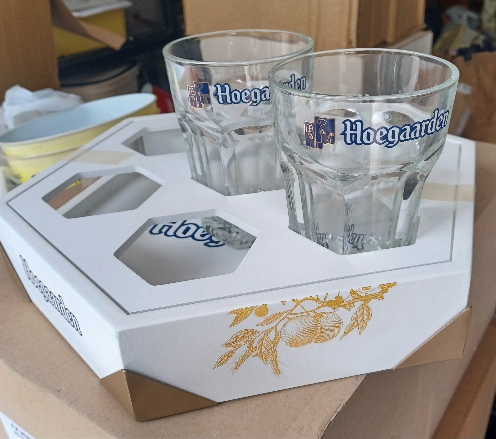 plateau Hoegaarden, Collections, Verres & Petits Verres, Enlèvement