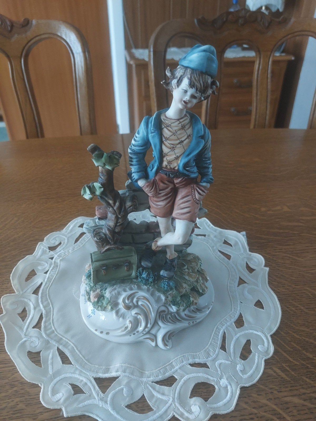 Porseleinen Capodimonte Beeldje  - Gesigneerd Meneghetti, Enlèvement