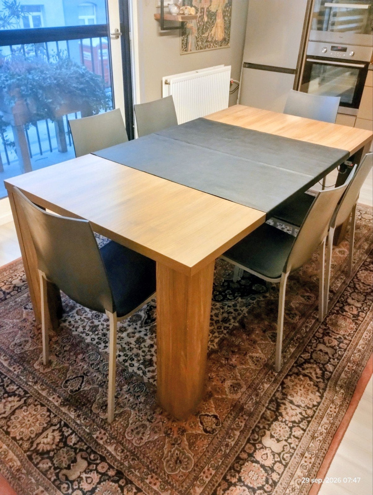Tafel + 6 stoelen, Huis en Inrichting, Ophalen, Gebruikt, 50 tot 100 cm, 150 tot 200 cm
