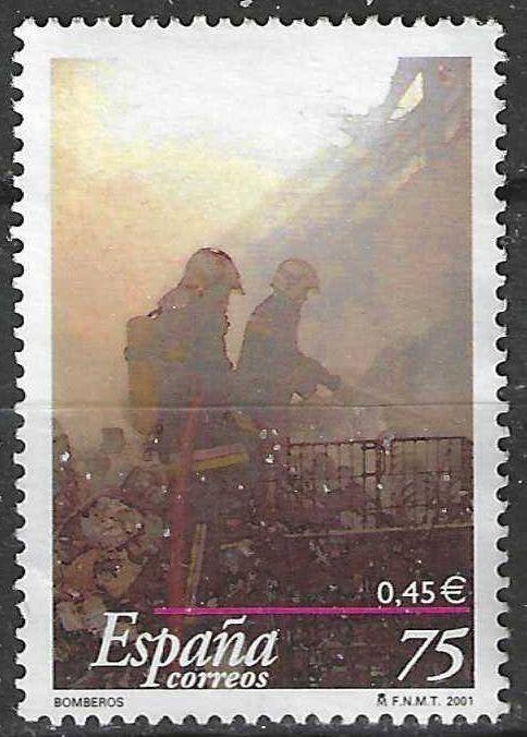 Espagne 2001 - Yvert 3344 - Les pompiers (ZG), Envoi, Non oblitéré