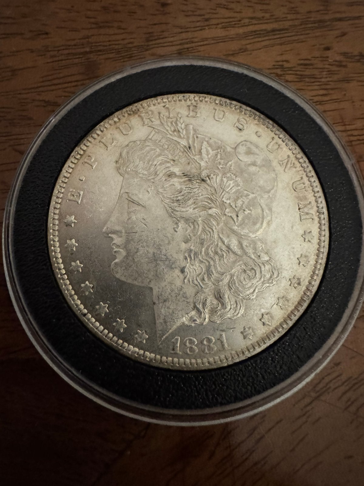 Morgan dollar 1881 o, Ophalen of Verzenden, Zilver