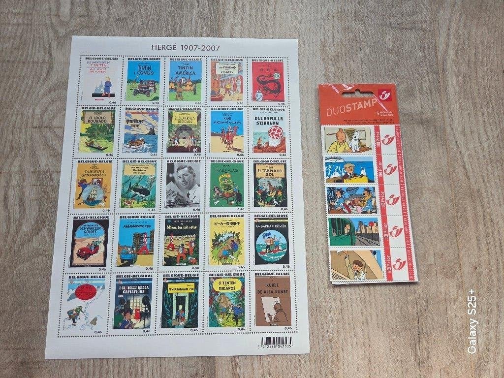 2 Planches de timbre "Tintin" NEUVES, Non oblitéré, Enlèvement, Timbre-poste, Neuf