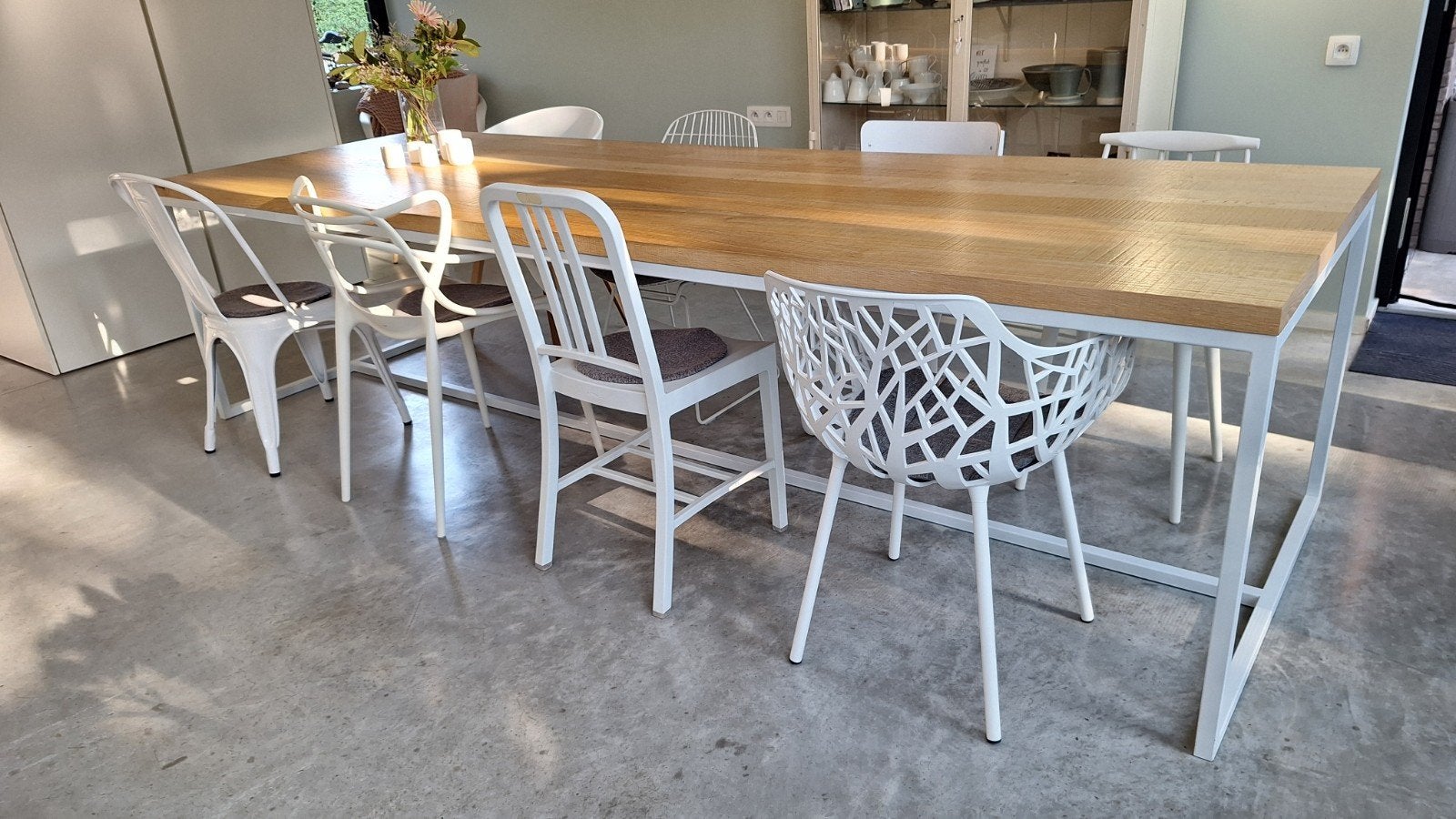 Eettafel 300cm, Huis en Inrichting, Tafels | Eettafels, Ophalen, Eikenhout, 200 cm of meer, 50 tot 100 cm