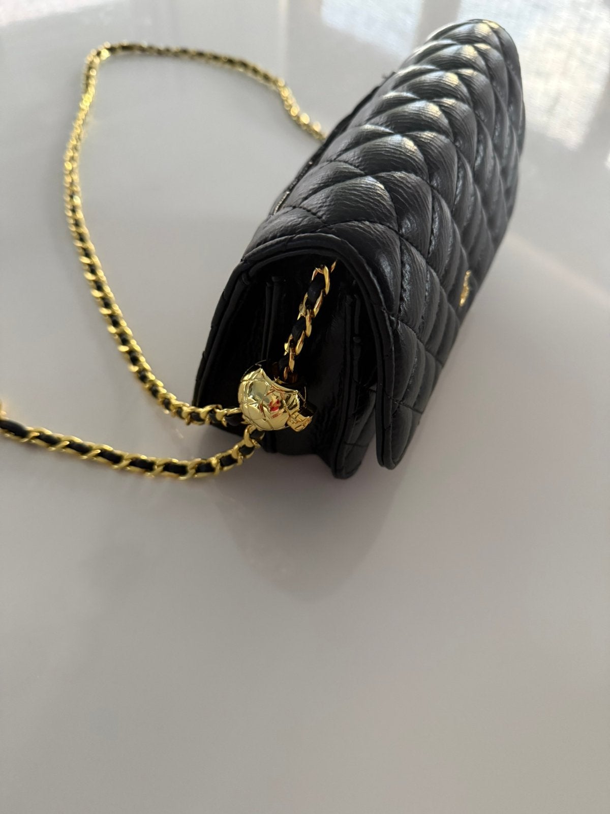 Sac à main en cuir noir, Bijoux, Sacs & Beauté, Enlèvement, Comme neuf, Noir, Sac à main