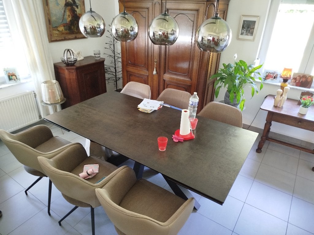 Table living + 6 chaises fauteuils tournant, Enlèvement
