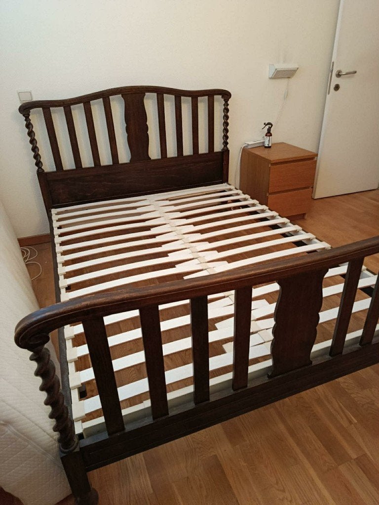 Lit 2 personnes 140/200cm en tres bon état, Maison & Meubles, 140 cm, Enlèvement, Utilisé, Moins de 160 cm