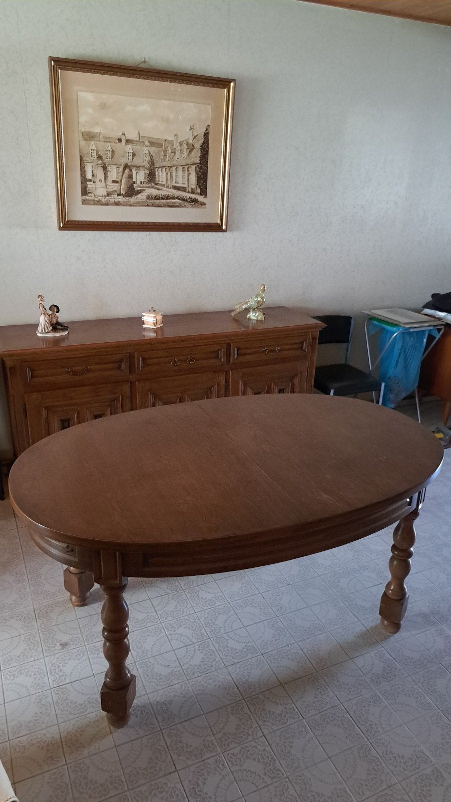 tafel in eik, Antiek en Kunst, Ophalen