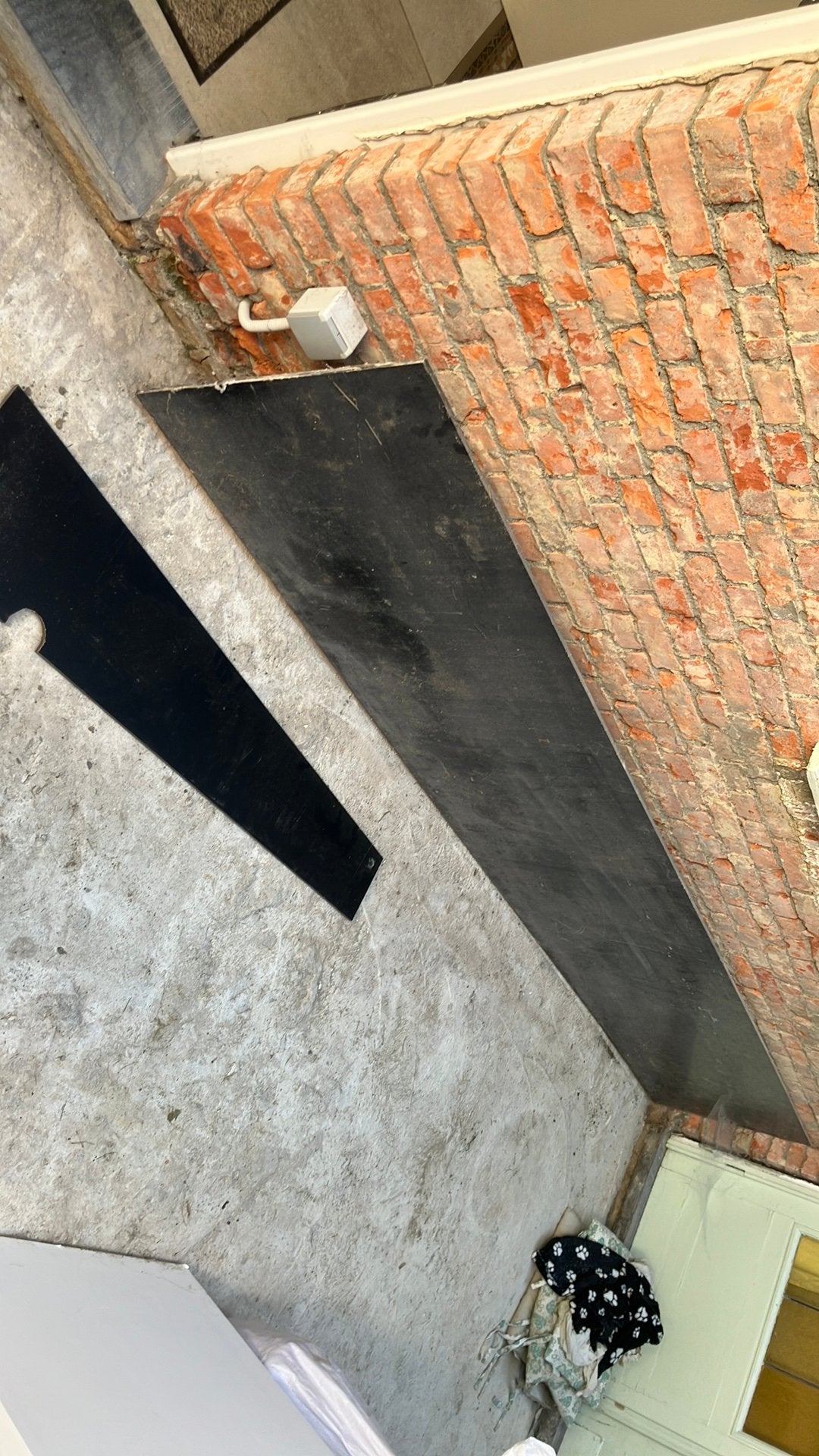 Restplaat Trespa - afwerking dak en gevel, Doe-het-zelf en Bouw, Ophalen, Kunststof, Gebruikt, Zwart