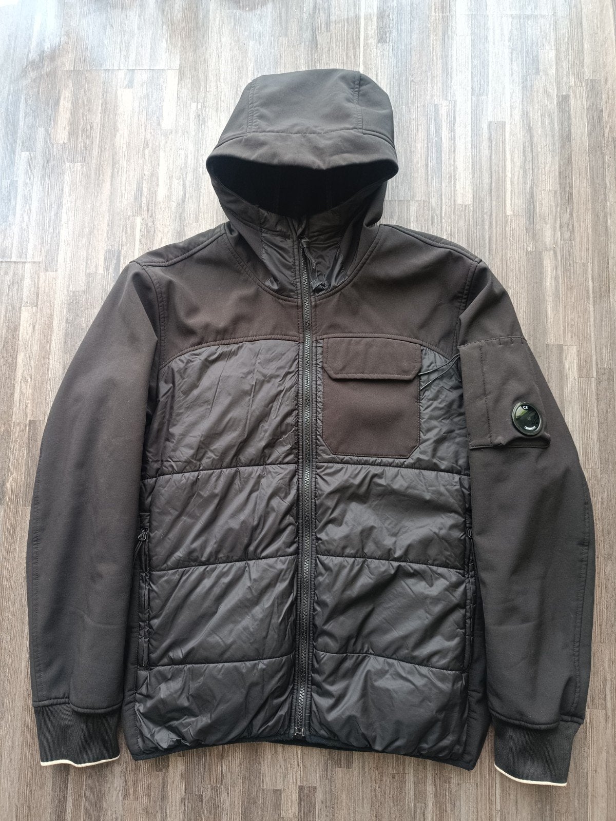 C.P. Company Shell-R Mixed Padded Jacket XL Noir, Enlèvement ou Envoi, Comme neuf, Noir