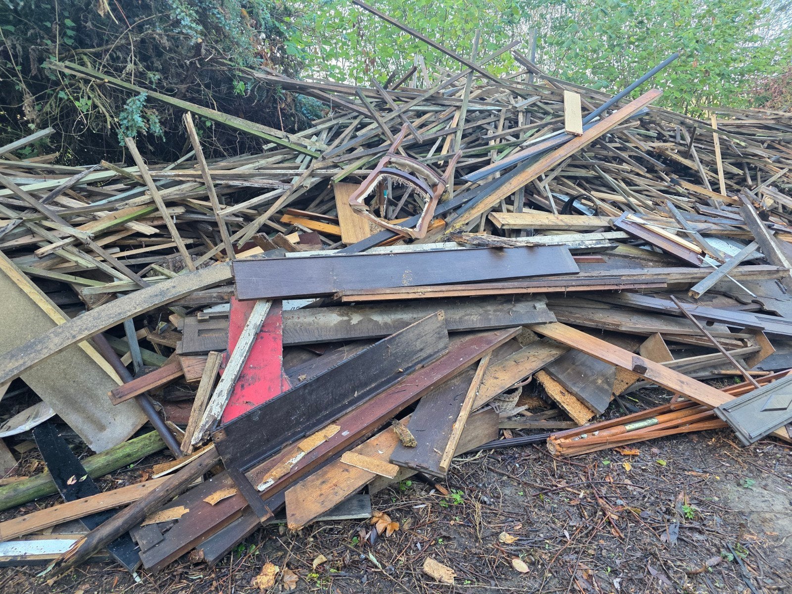 hout gratis af te halen, Enlèvement