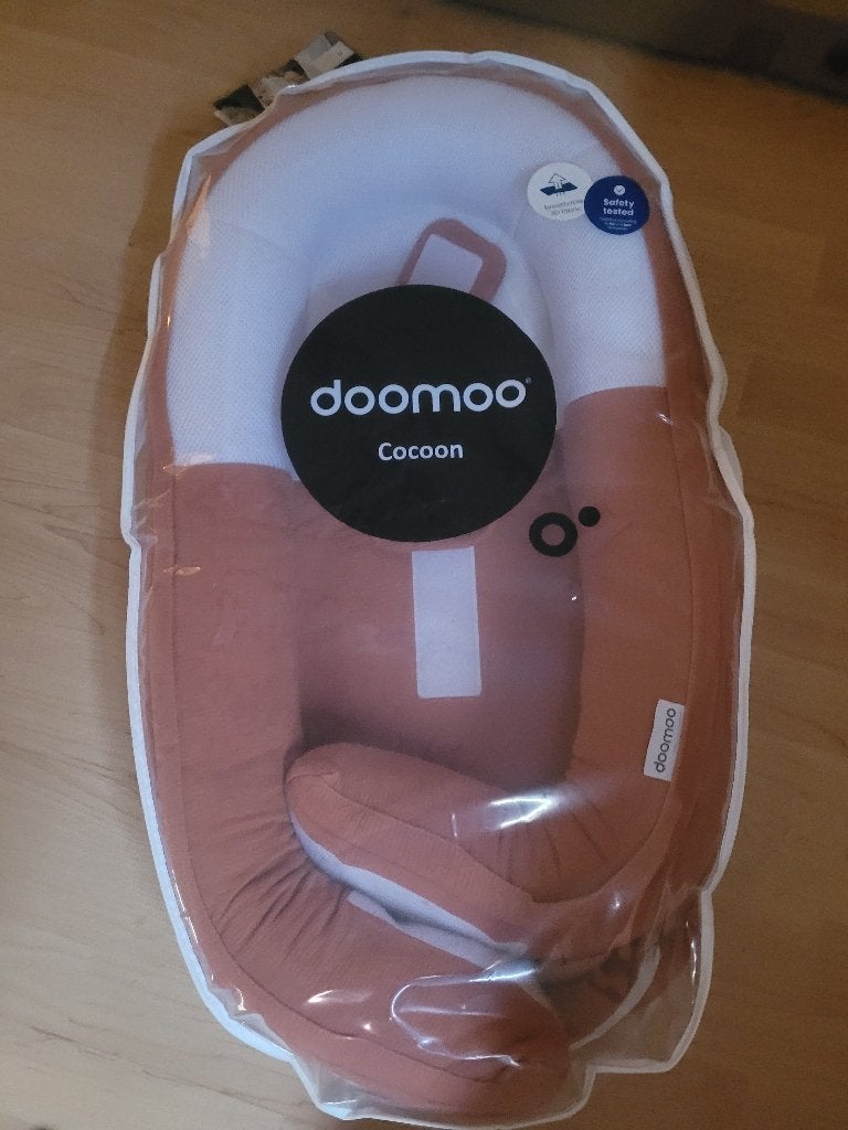 Doomoo Cocoon babynestje - Terracotta, Ophalen, Ademend, Doomoo, Overige typen