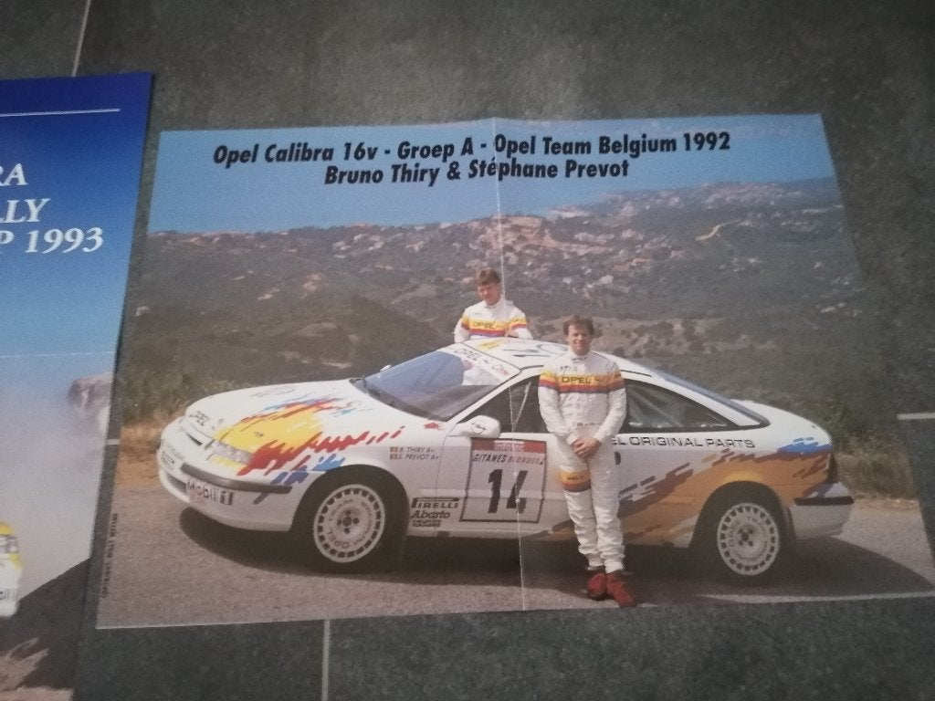 Bruno Thiry - Affiches du rallye Opel, Envoi, Comme neuf, A1 jusqu'à A3, Autres formes