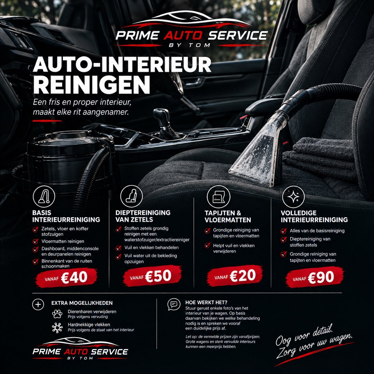 Auto-interieur reinigen vanaf €40 – Zetels dieptereinigen, Auto-onderdelen, Ophalen, Nieuw, Skoda