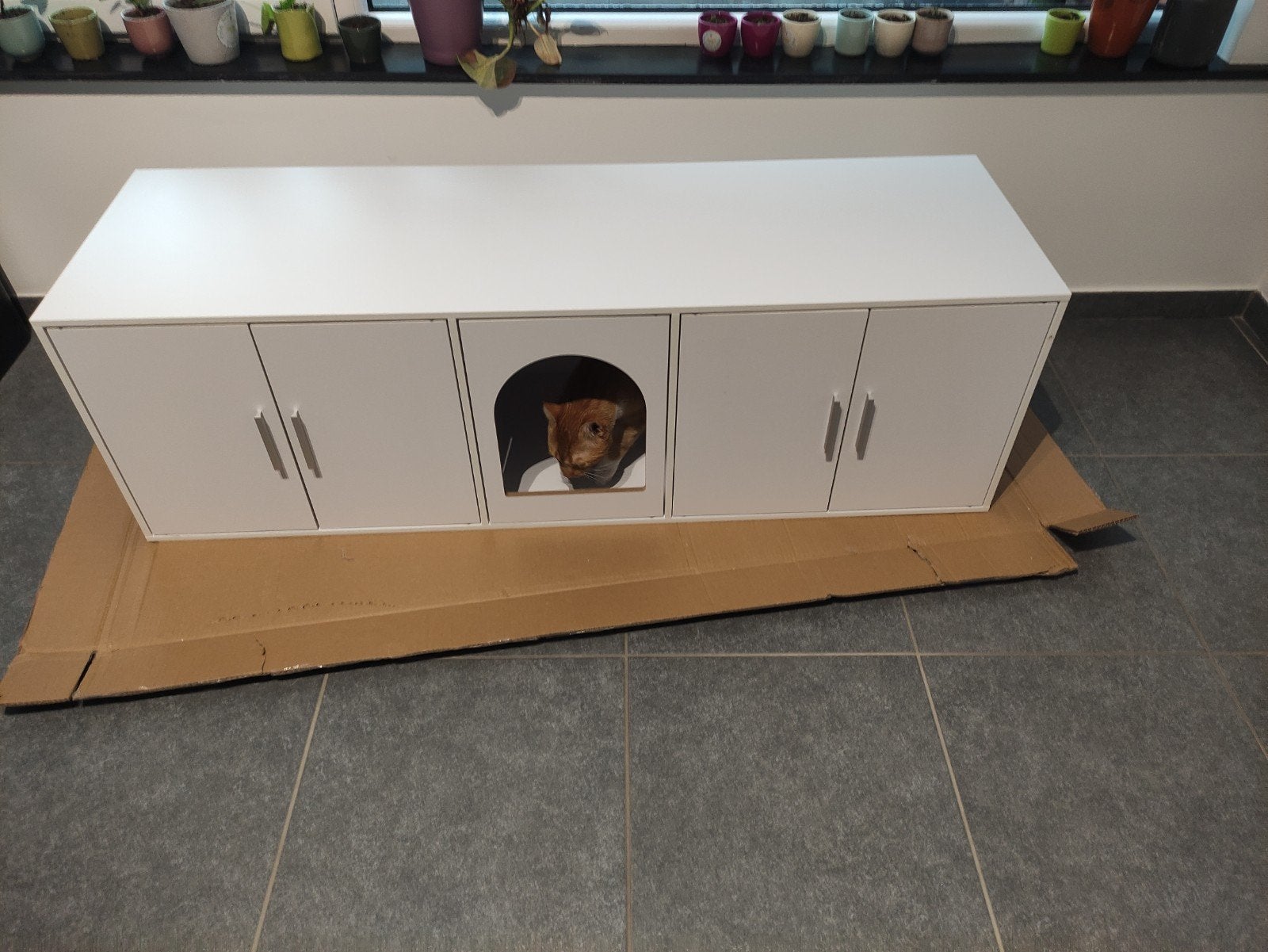 Kast voor kattenbak, Ophalen, Gebruikt