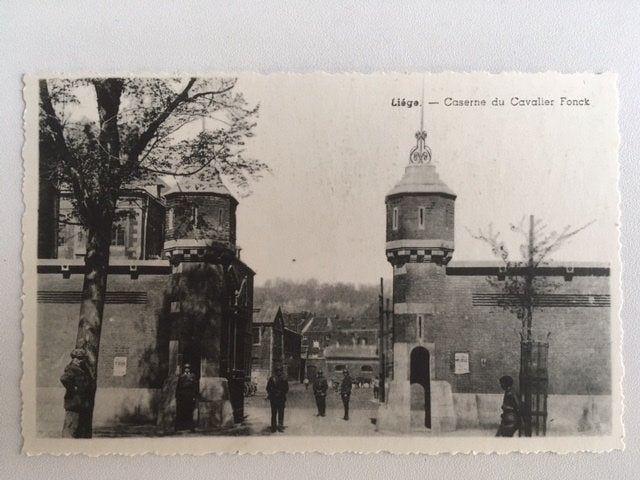 Oude Postkaart Liége. Caserne du Cavalier Fonck, Verzamelen, Ophalen, 1920 tot 1940, Ongelopen, Luik