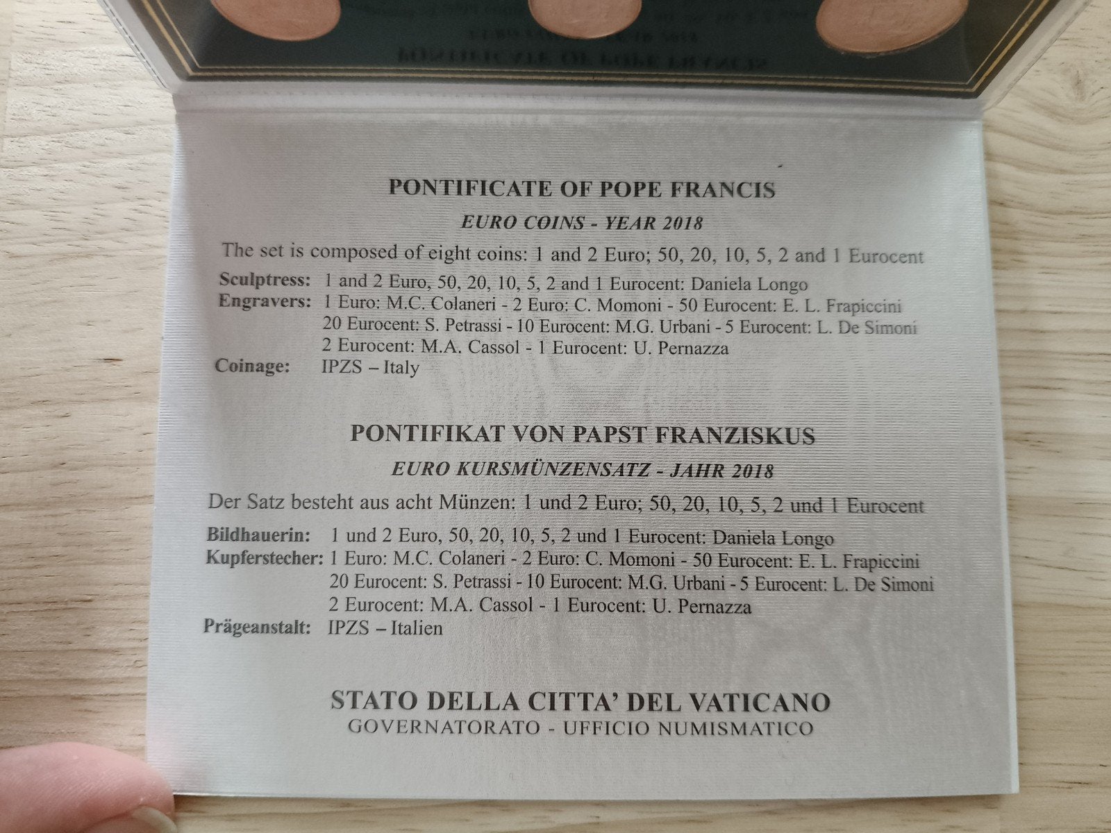 Vaticaan Jaarset 2018, Postzegels en Munten, Ophalen of Verzenden, Vaticaanstad, Overige waardes, Setje