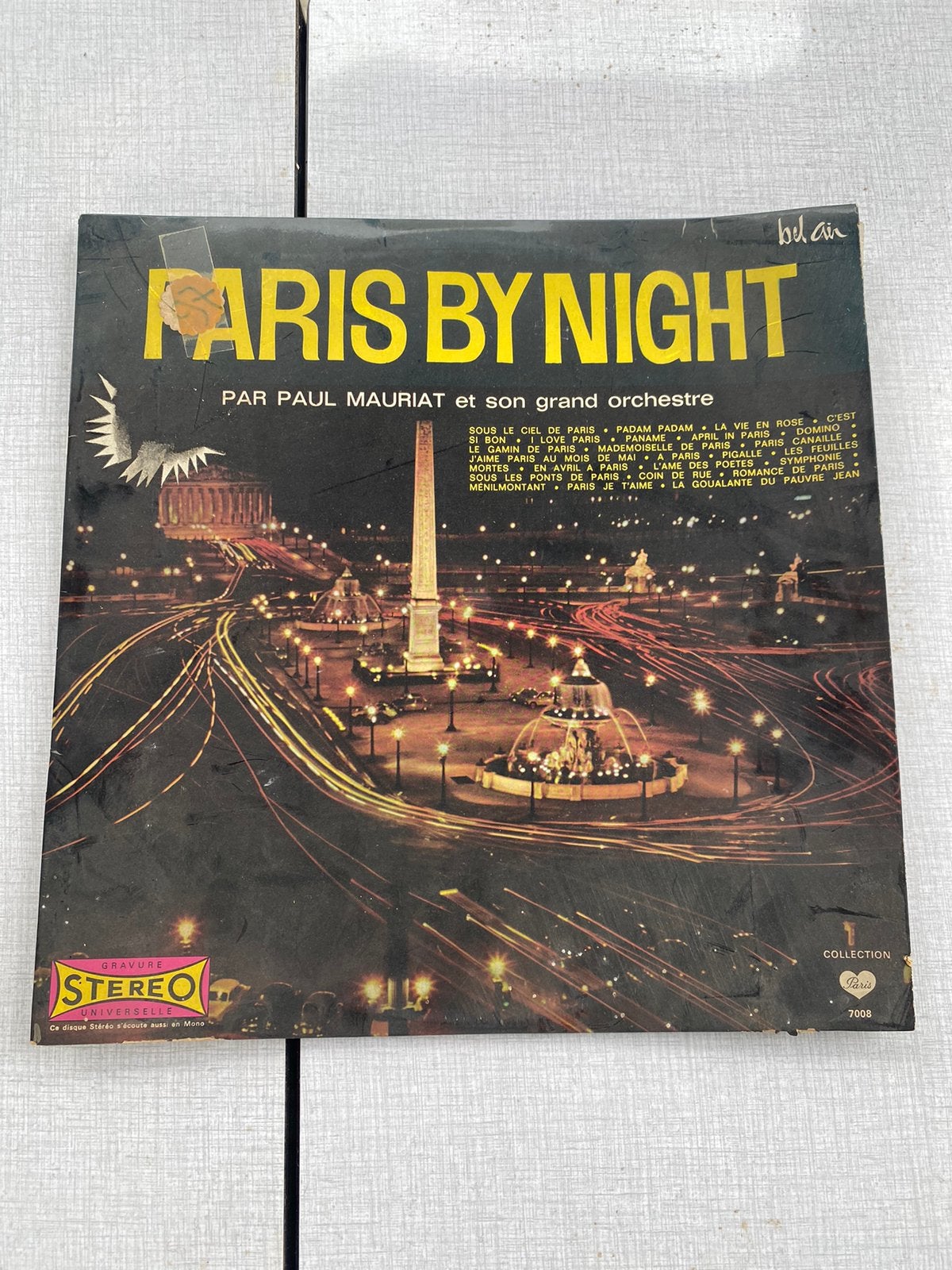 Oude vinyl Paris by night, Cd's en Dvd's, Vinyl | Wereldmuziek, Ophalen of Verzenden, Zo goed als nieuw