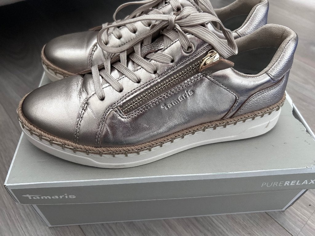 Sneakers Tamaris pour femmes comme neuves, taille 38, Tamaris, Enlèvement ou Envoi, Beige, Sneakers et Baskets