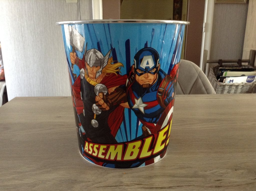 Marvel Avengers plastic vuilnis emmer (22 cm), Ophalen of Verzenden, Zo goed als nieuw