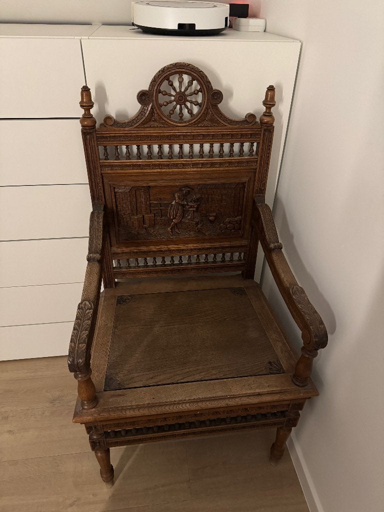 Prachtige antieke Bretonse fauteuil, Antiek en Kunst, Ophalen