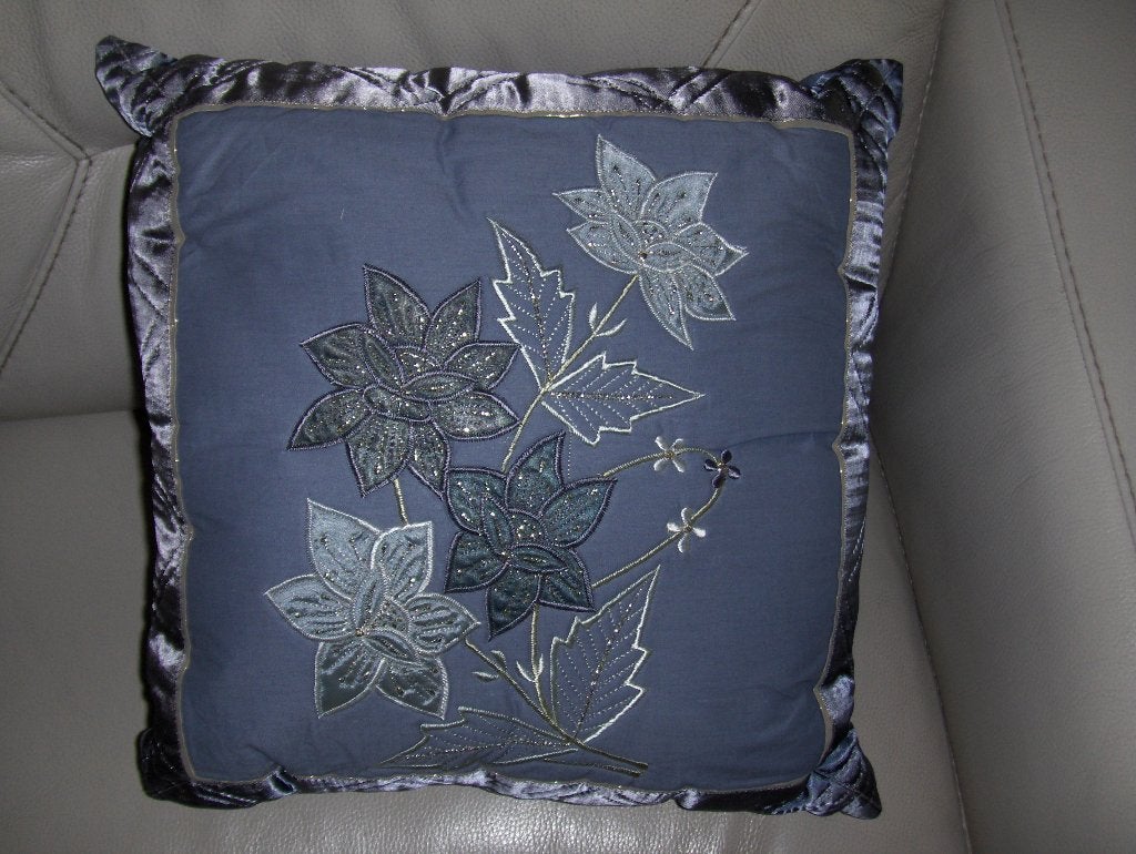 Coussin neuf de 35 cm x 35 cm avec tirette ., Ophalen of Verzenden, Nieuw, Blauw