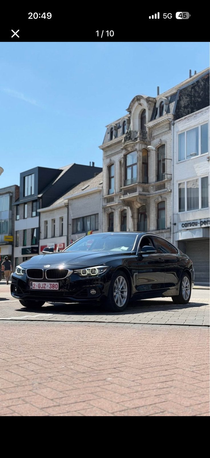 Bmw 418i grand coupe 2019, Auto's, BMW, Zwart, Leder, Bedrijf, 5 zetels