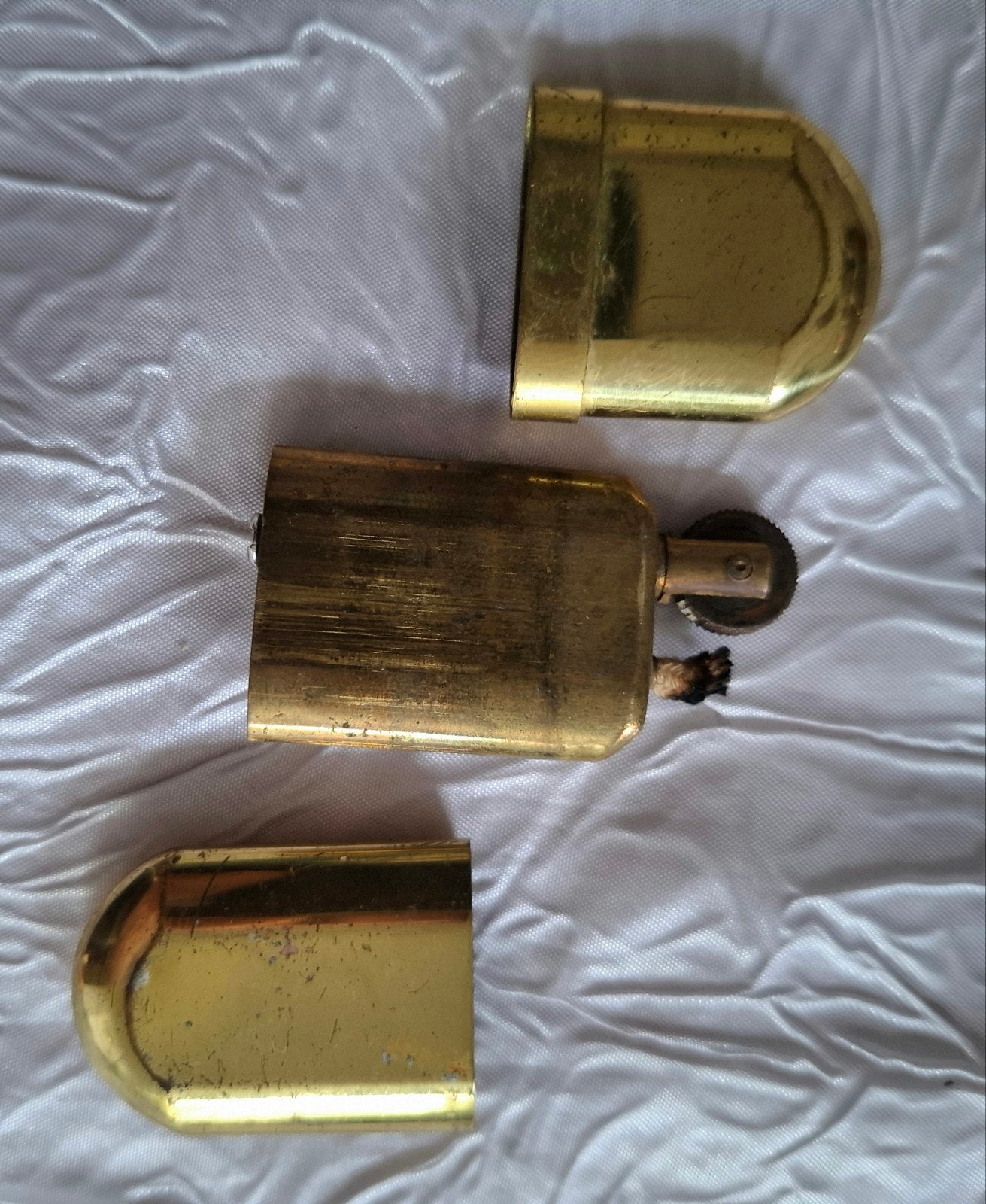 Vintage Aansteker Aansteker Brass n 5 Goud 0.3, Ophalen of Verzenden, Aansteker