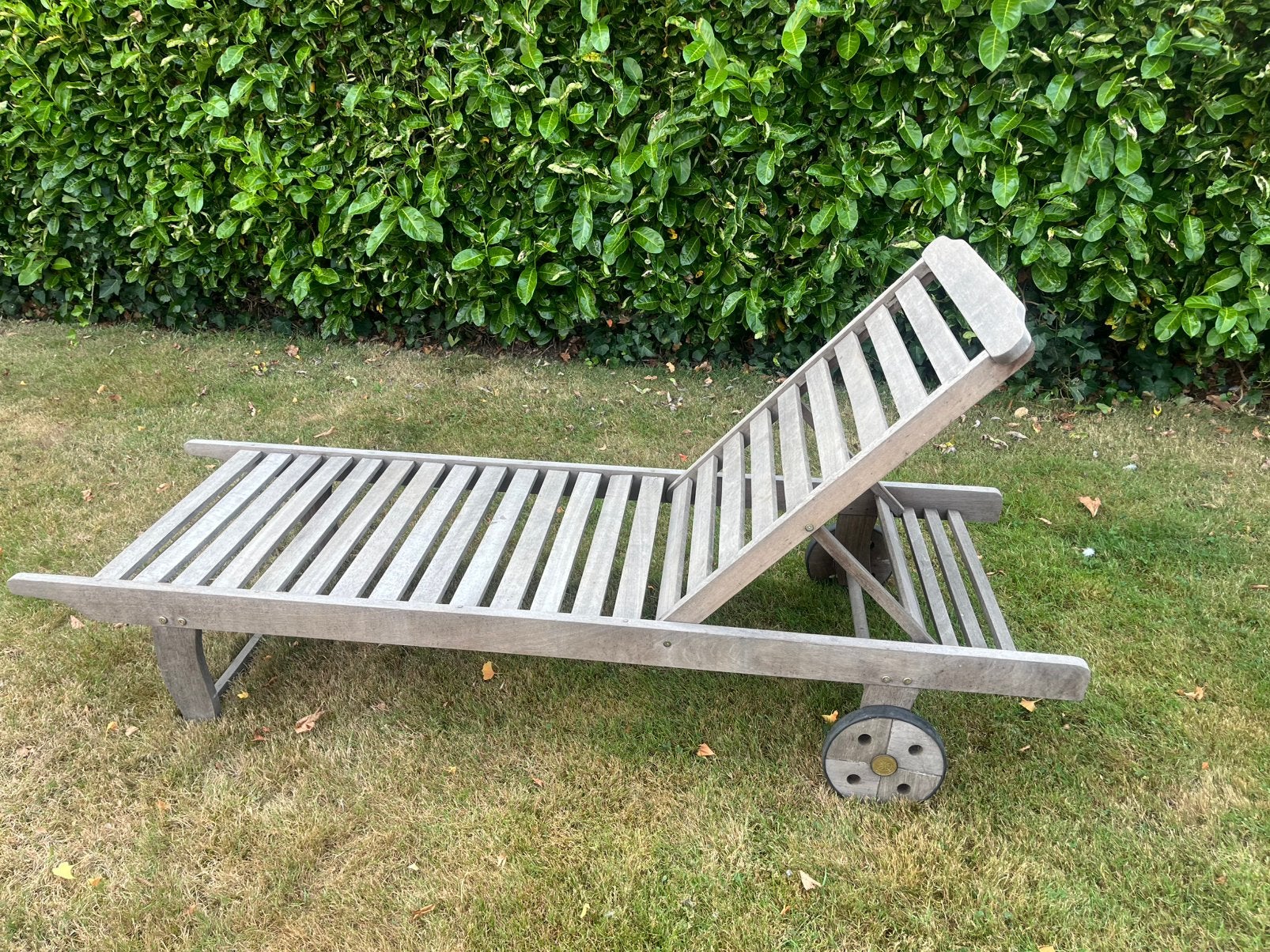 Houten ligbed, Tuin en Terras, Ligbedden, Ophalen, Gebruikt, Hout, Verstelbaar