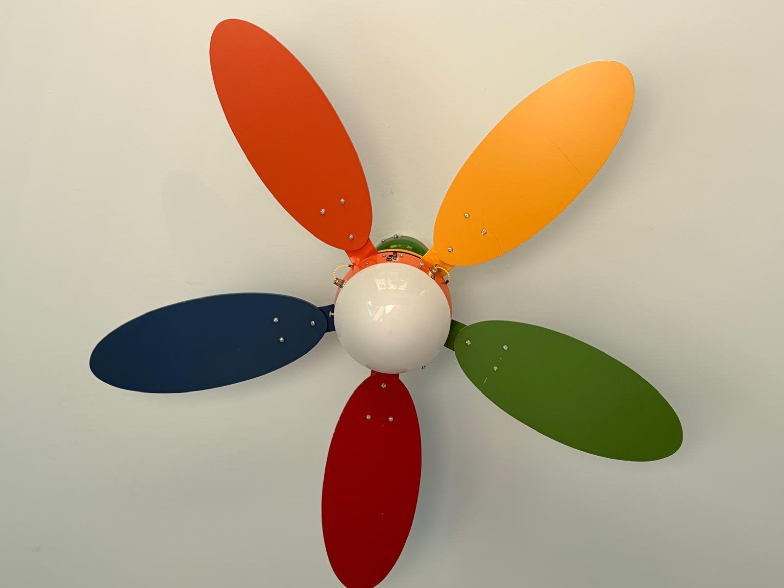 Kleurrijke ventilator, Electroménager, Enlèvement, Utilisé, Ventilateur de plafond