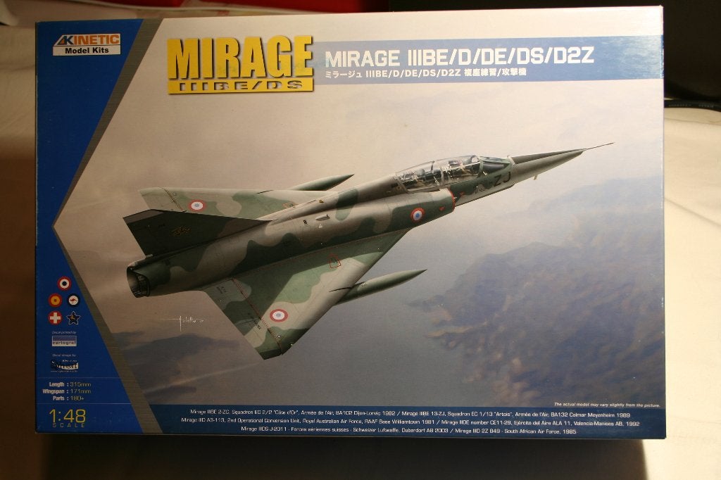 Kinetic 48054 1/48 Mirage IIIBE/DS, Enlèvement ou Envoi, Neuf, Plus grand que 1:72, Avion