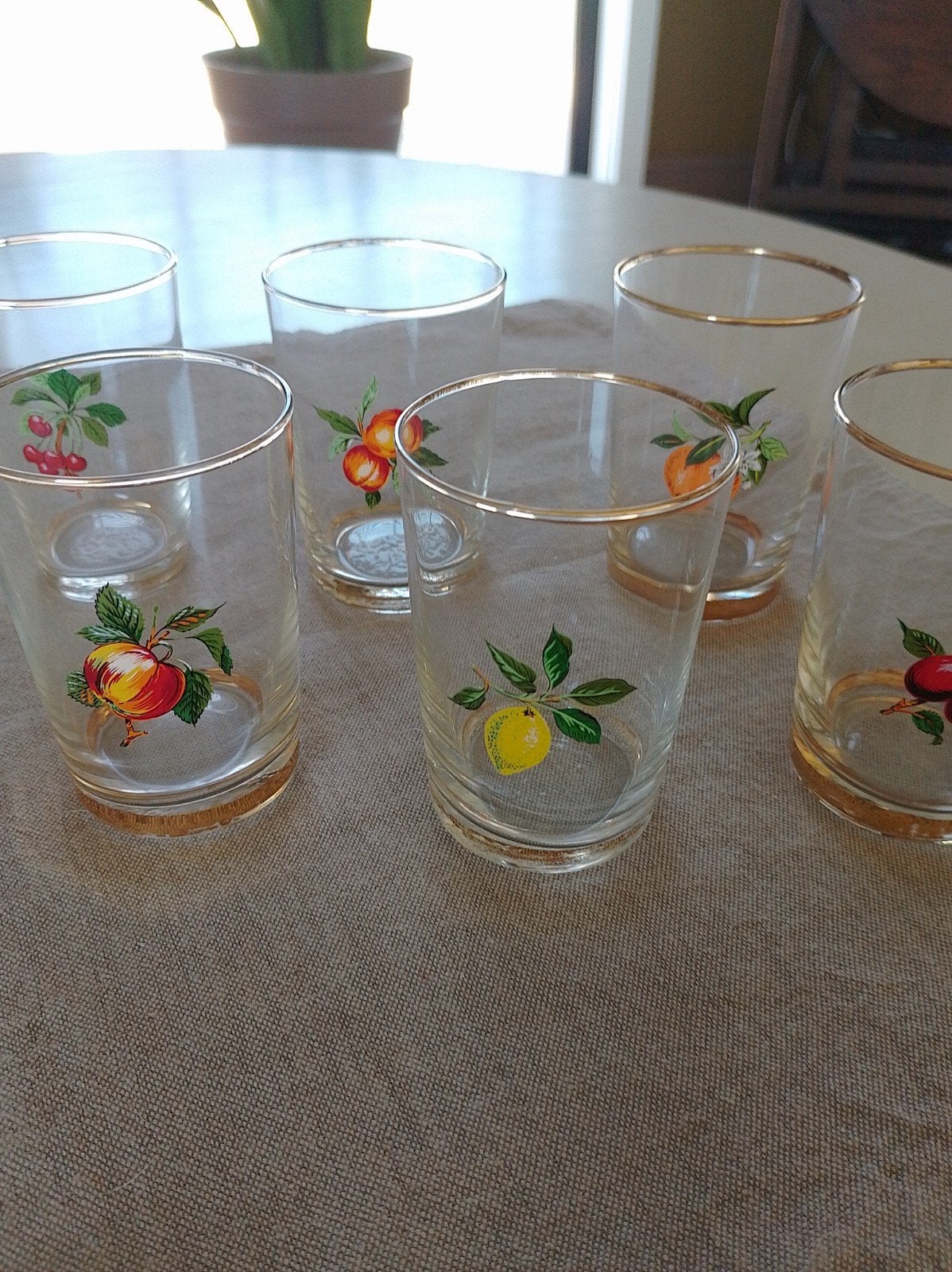 Mid century limonadeglaasjes, Ophalen of Verzenden