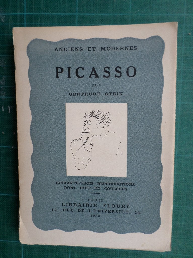 Picasso (Gertrude Stein) – 1938 – 177 pages, Peinture et dessin, Enlèvement ou Envoi, Utilisé, Gertrude Stein