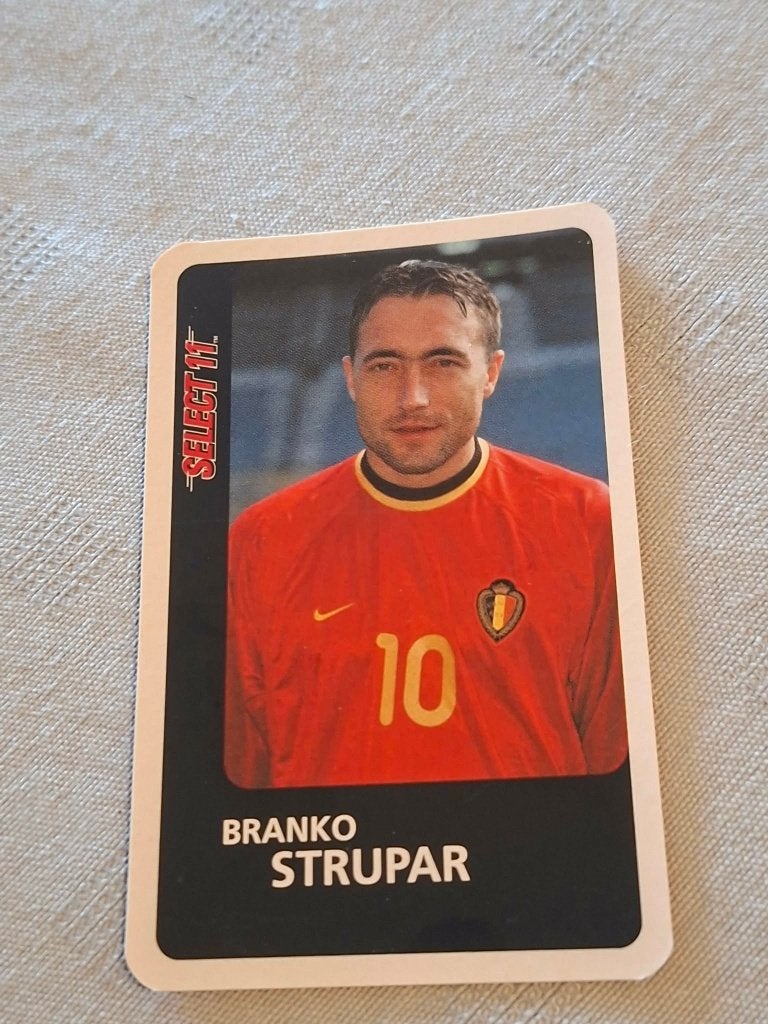 Voetbalkaart : Branko Strupar / Rode Duivels, Ophalen of Verzenden, Zo goed als nieuw, Spelerskaart