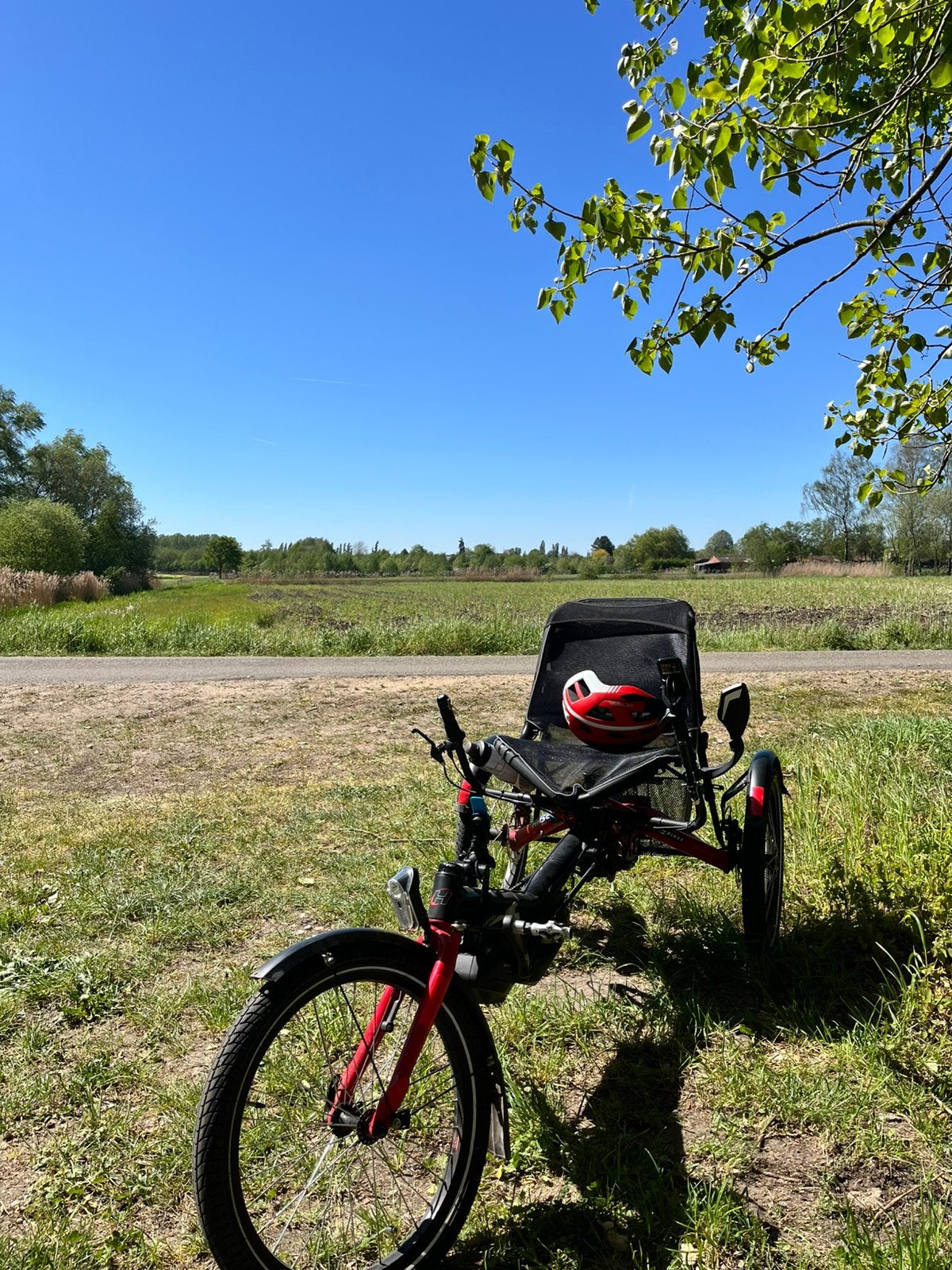 Hase Trigo E-Trike – rijbereik 150km + Radical Design Tas, Ophalen, Gebruikt, Schijfrem