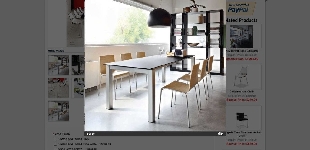 TABLE CALLIGARIS, Maison & Meubles, 100 à 150 cm, Cinq personnes ou plus, Comme neuf, Contemporain