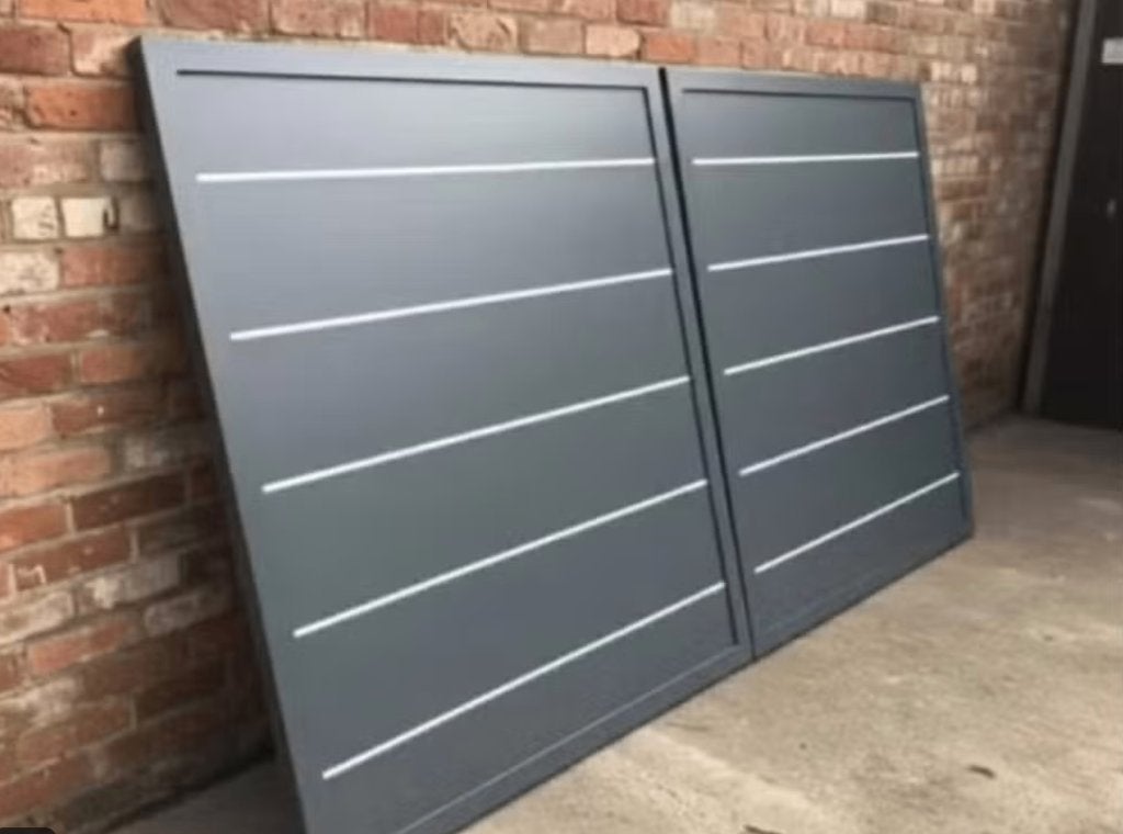 showroommodel schuifpoort aluminium ARONA, Enlèvement, Utilisé, Aluminium, Porte coulissante