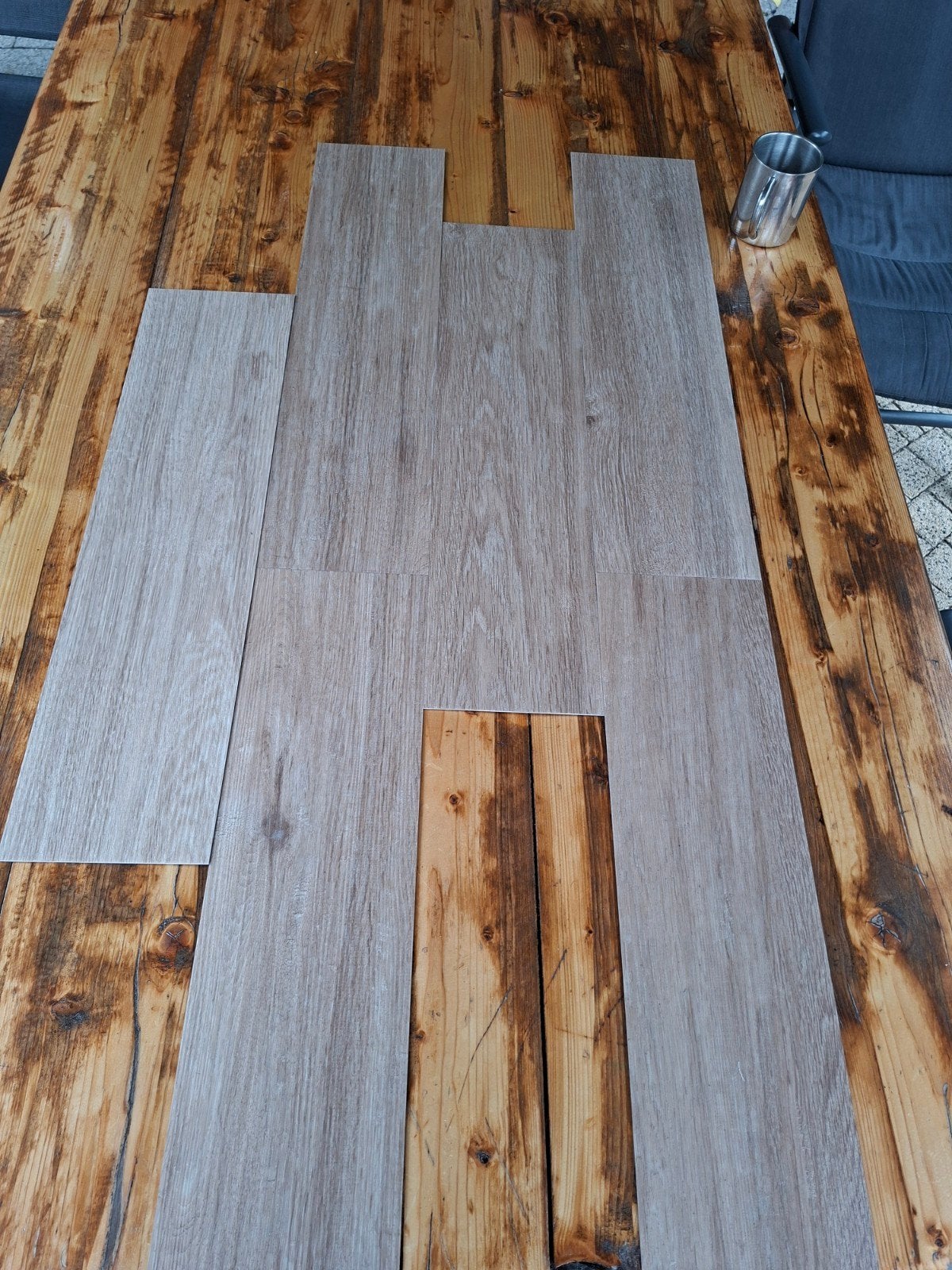 restpartij nieuwe pvc vloerstroken ruim 13m2, Enlèvement, Autres matériaux