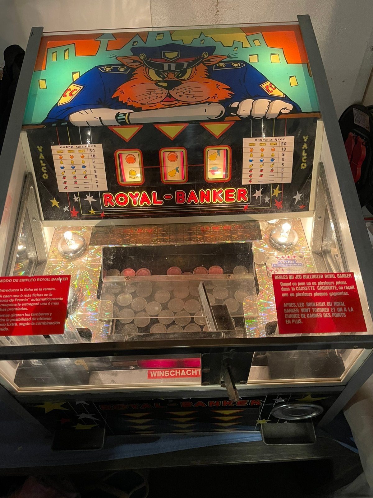Valco Royal Banker muntenschuiver - Vintage Arcade Machine, Verzamelen, Ophalen, Gebruikt