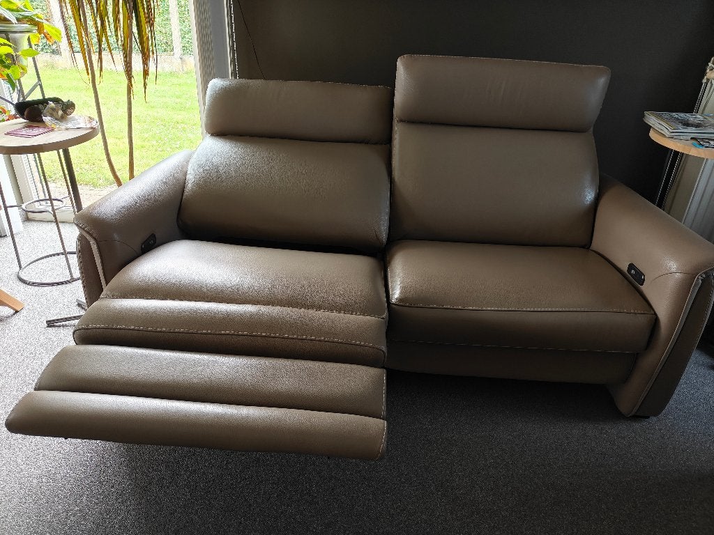 Relax salon 2+3 zit in leder, Enlèvement, Comme neuf, Cuir, Tijdloze salon