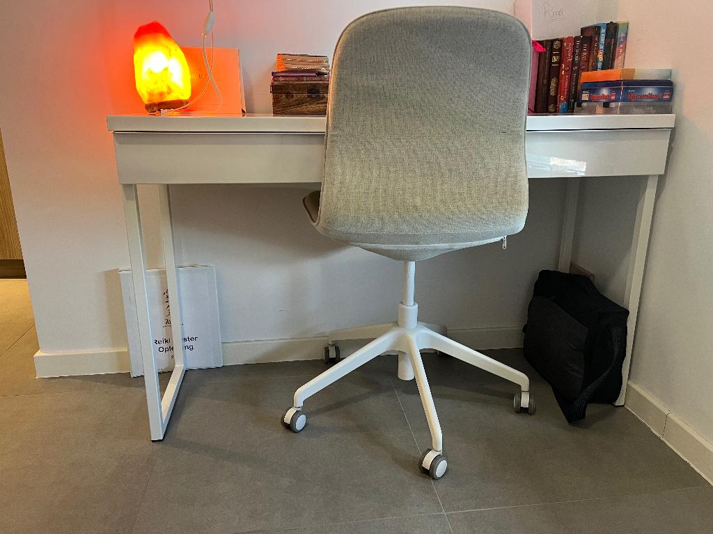 Kaptafel met stoel, 120 cm, 40 cm, Métal, Comme neuf