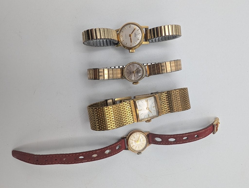 Lot de 4 montres vintage pour femmes, Enlèvement ou Envoi, Utilisé, Montre-bracelet, Autres marques