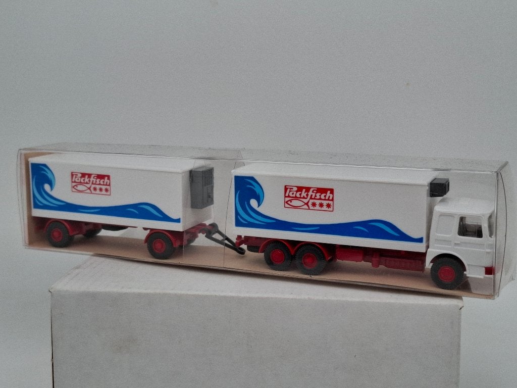 Réfrigérateur/congélateur MAN PackFisch - Wiking 1/87, Envoi, Comme neuf, Bus ou Camion, Wiking