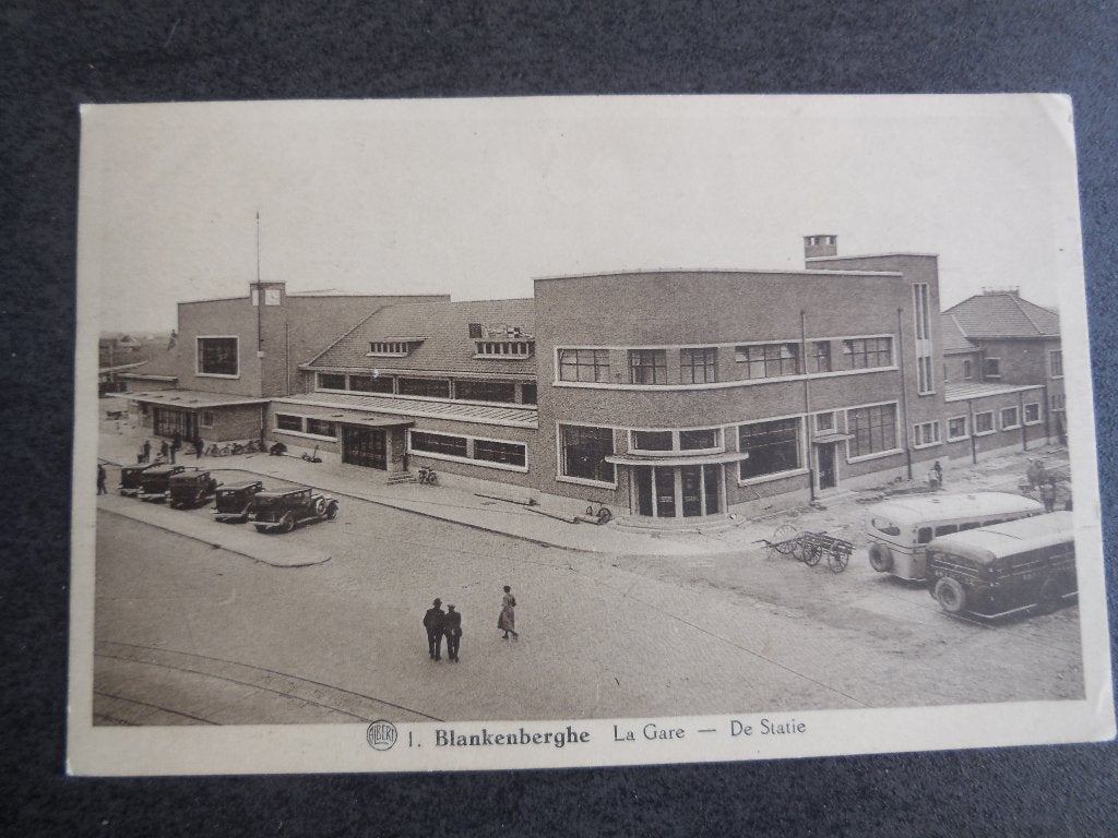 postkaart Blankenberge De Statie, Verzenden, 1920 tot 1940, Gelopen, West-Vlaanderen