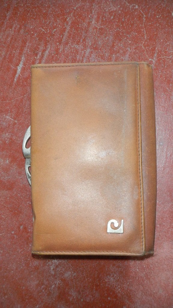 portefeuille Cardin, Handtassen en Accessoires, Gebruikt, Beige, Leder, Ophalen